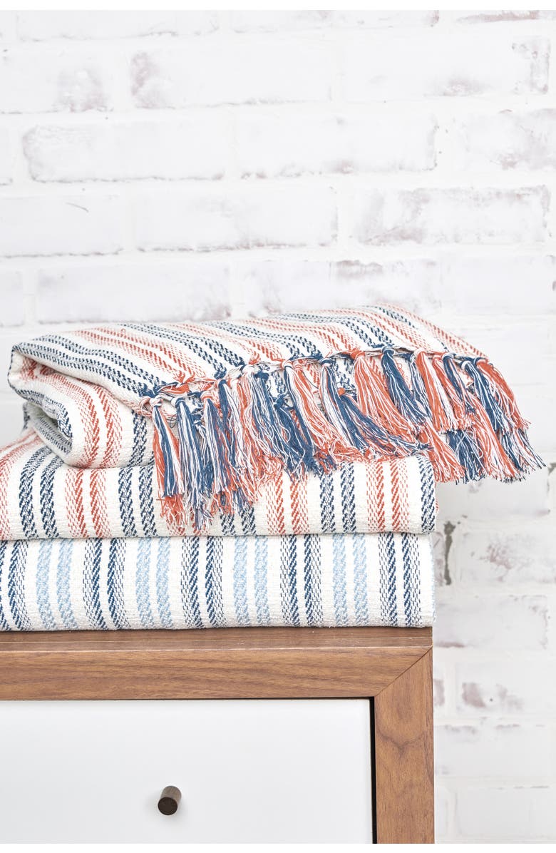 carol & frank 50" x 60" Hugo Woven Throw, Alternate, color, Orange