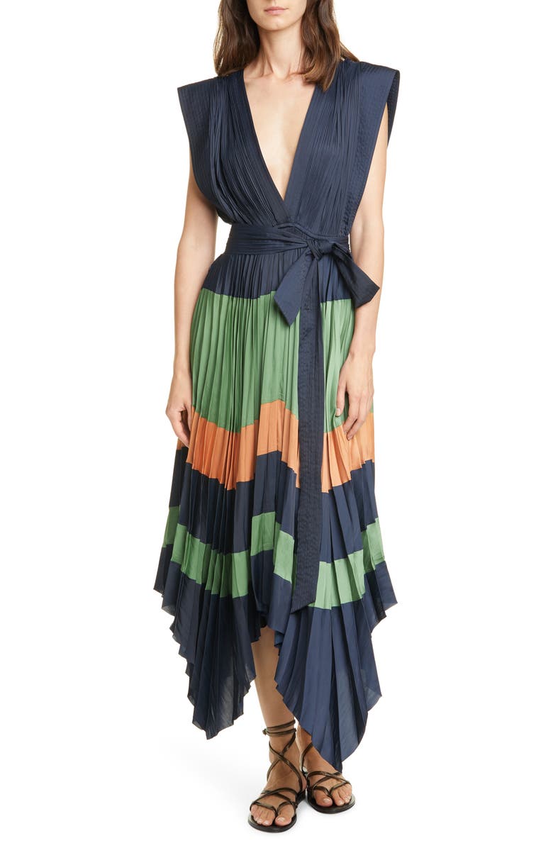 Ulla Johnson Mayshe Handkerchief Hem Dress, Main, color,