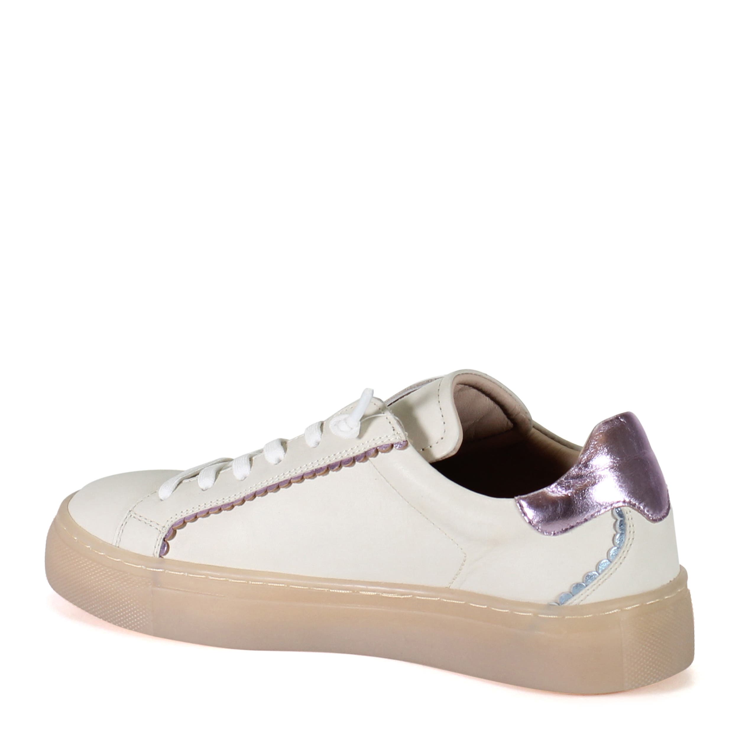 Diba True SHORE FRONT Leather Sneaker, Alternate, color, Off White/Lilac