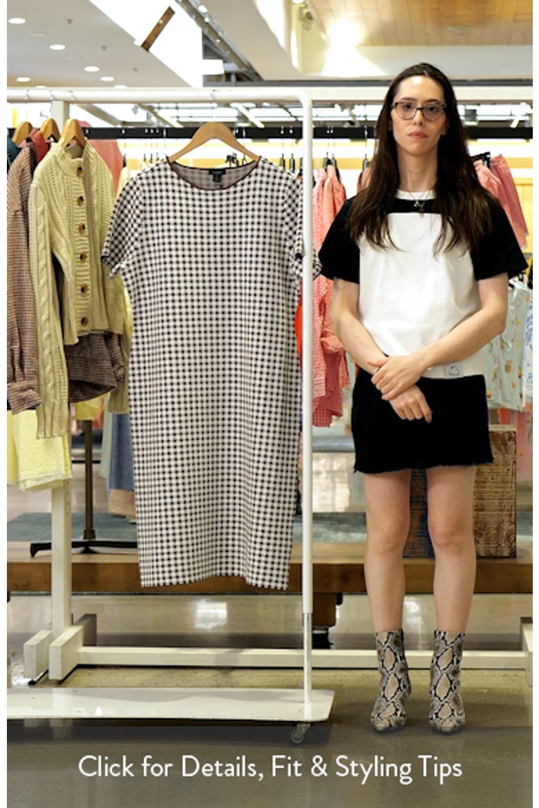 Gingham Boat Neck Midi Dress video