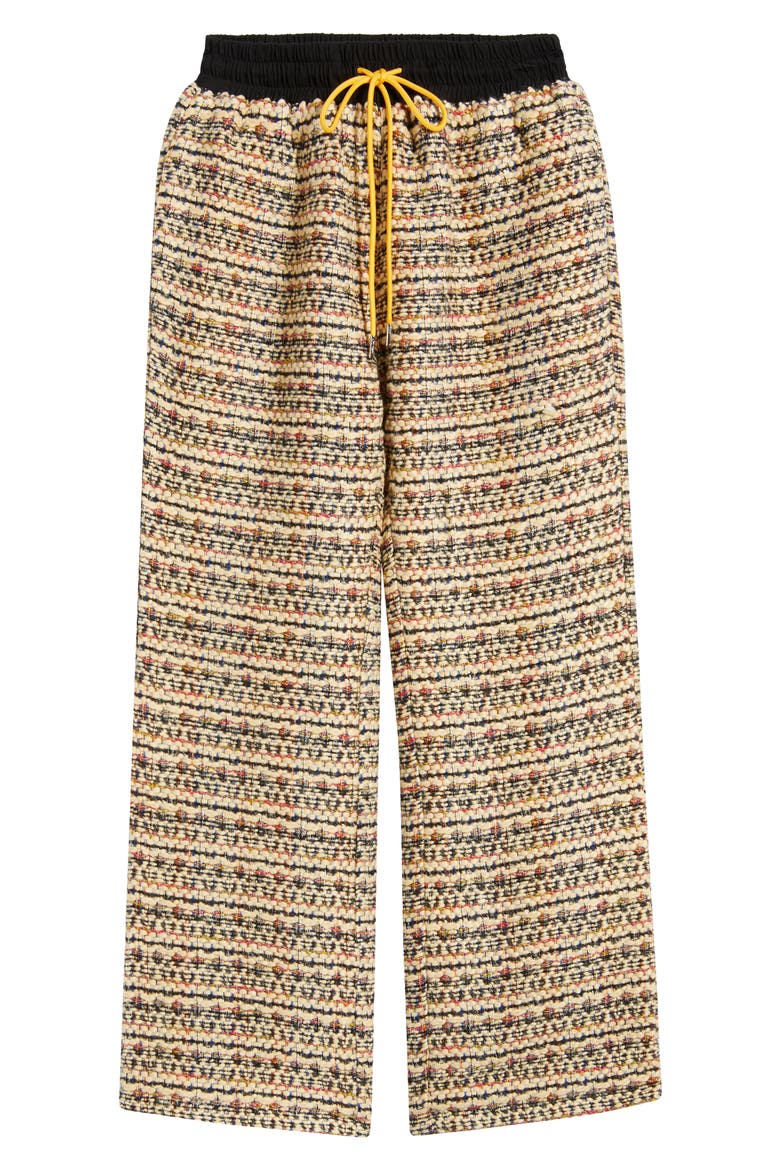 Tweed Drawstring Pants, Alternate, color, TAN MULTI