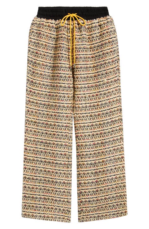 Tweed Drawstring Pants