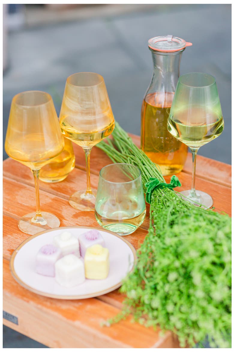 Set of 2 Stemless Wineglasses, Alternate, color, EMERALD GREEN