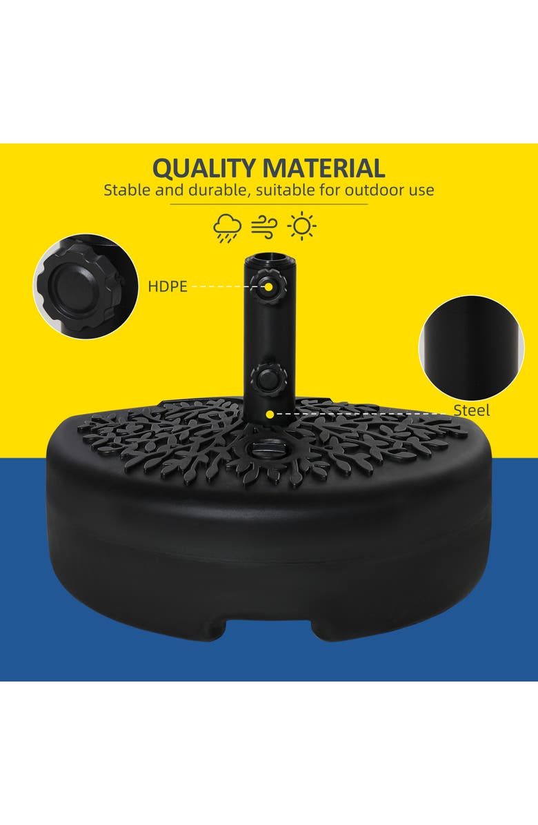 Outsunny Patio Umbrella Base, Alternate, color, Black