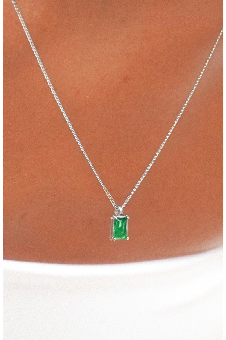 Emerald Necklace, Alternate, color, Silver