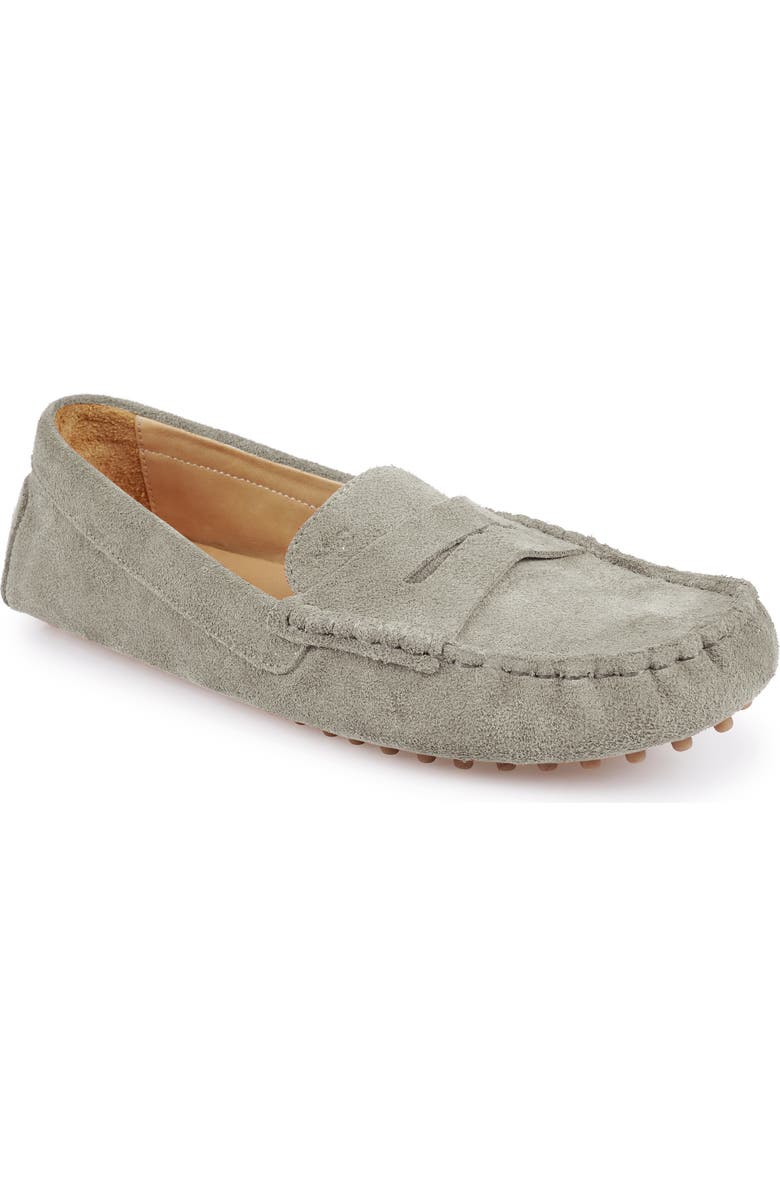 National Comfort Talulah Penny Loafer, Main, color, Light Grey Suede