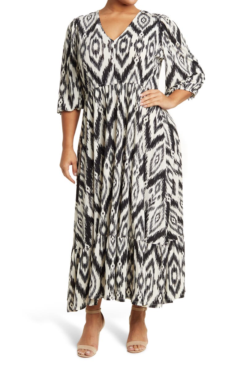 BY DESIGN Bella Deev V-Neck Maxi Dress, Main, color,
