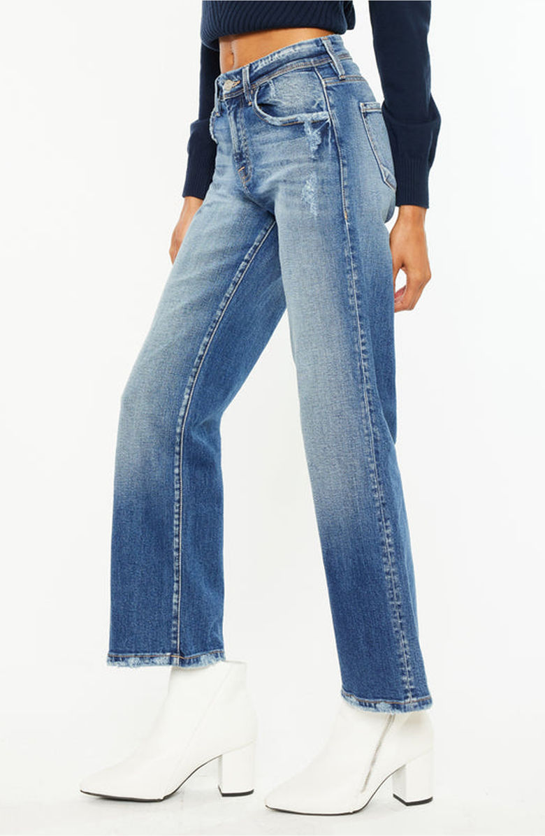 KanCan Premier Angela Premier High Rise Slim Wide Leg Jeans, Alternate, color, Medium Wash