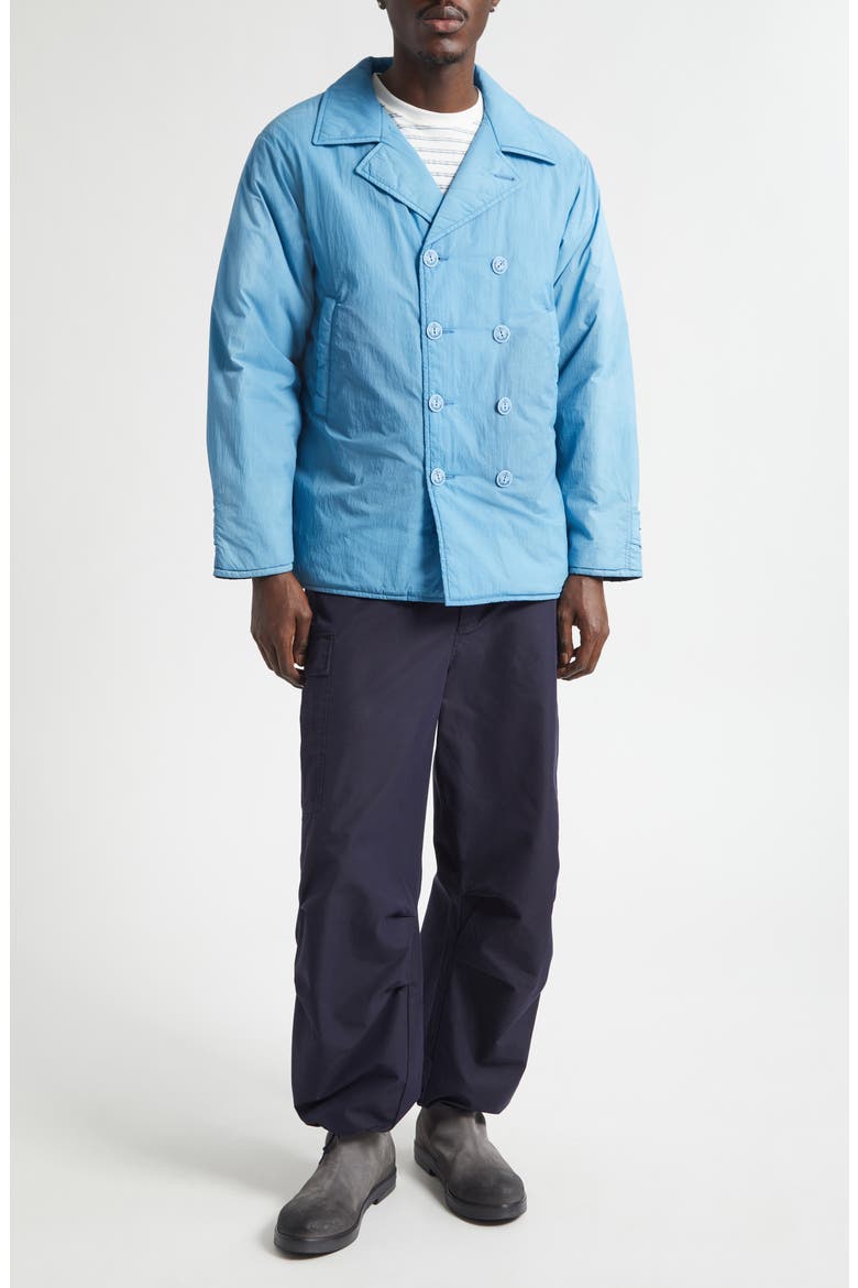 P-Coat Pigment Dyed Nylon Double Breasted Jacket, Alternate, color, SAX