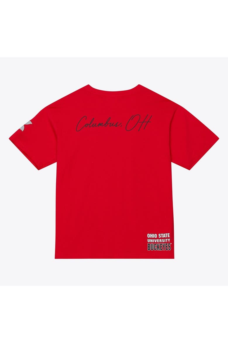 Men's Mitchell & Ness Scarlet Ohio State Buckeyes Double Clutch Premium T-Shirt, Alternate, color, Scarlet
