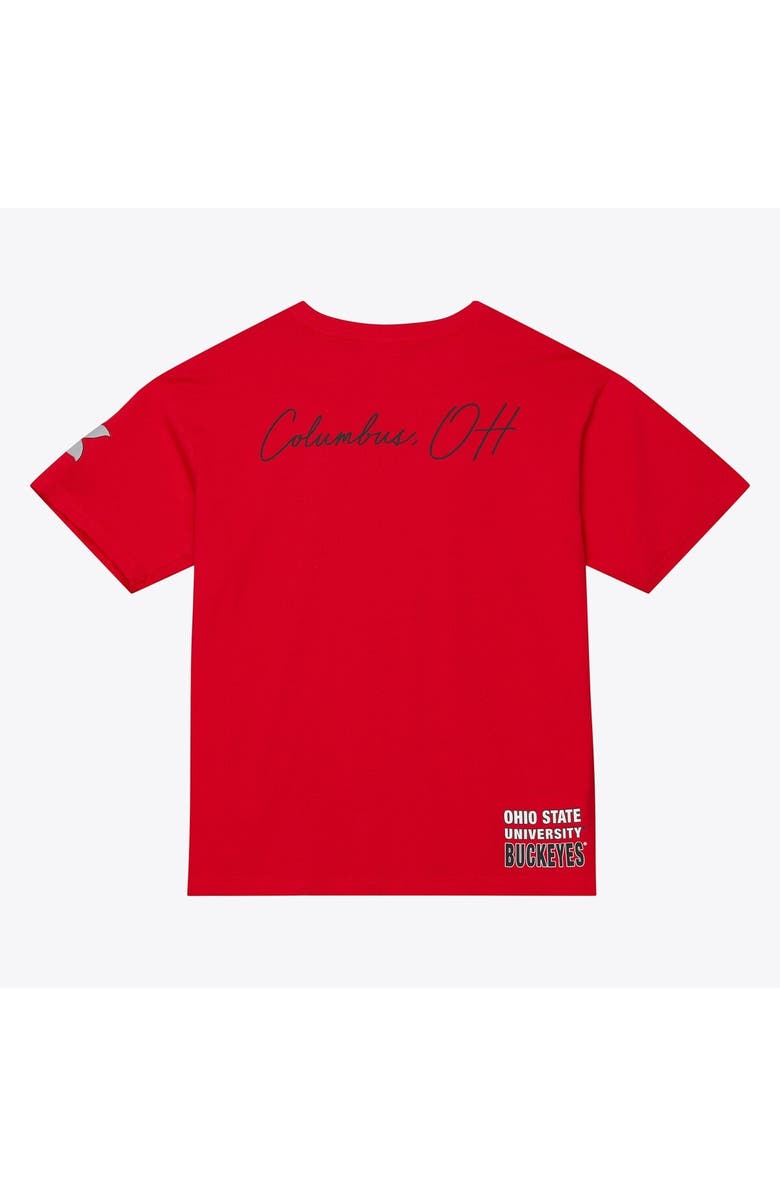 Mitchell & Ness Men's Mitchell & Ness Scarlet Ohio State Buckeyes Double Clutch Premium T-Shirt, Alternate, color, Scarlet