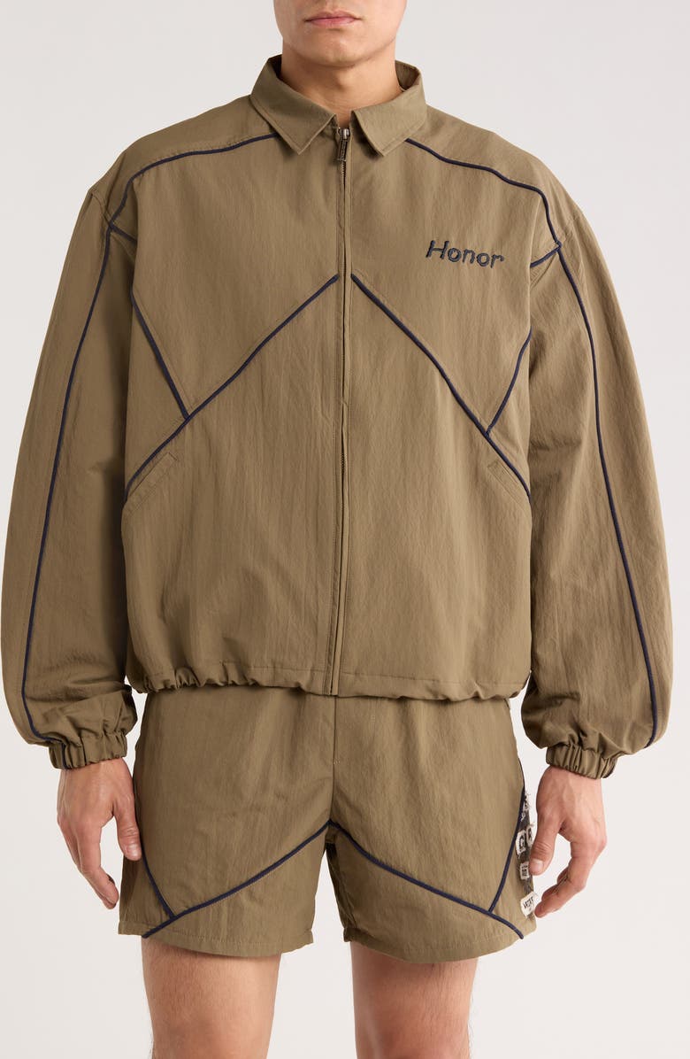 HONOR THE GIFT Growth Track Jacket, Alternate, color, Pebble