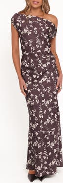 Petal & Pup Zafira Floral One-Shoulder Maxi Dress