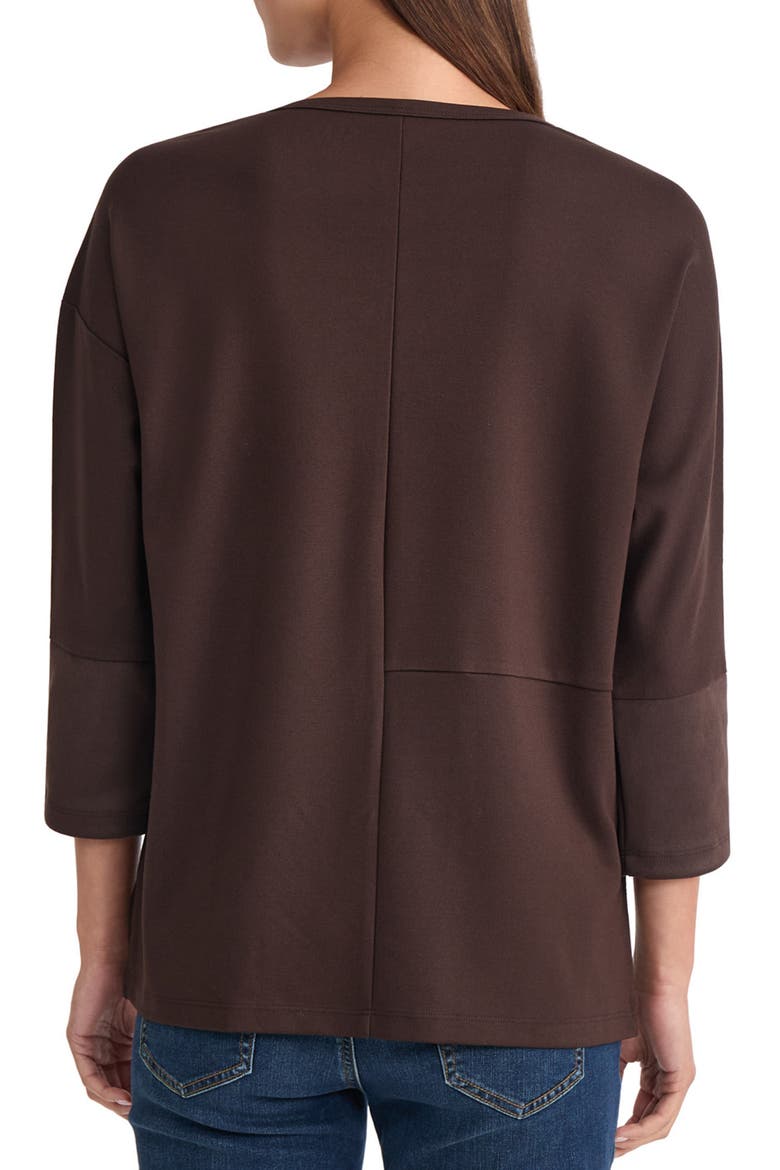 Blocked Dolman Tunic, Alternate, color, COFFEE BEAN