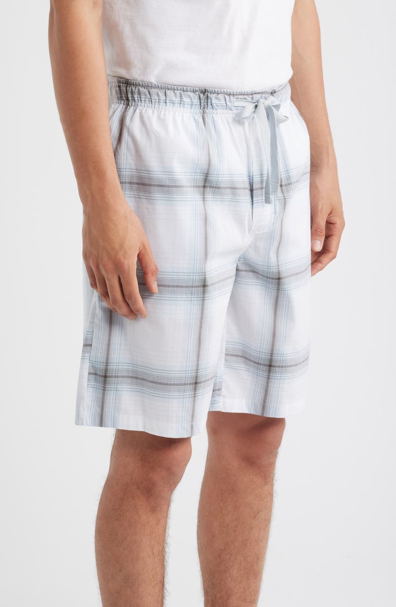 Nordstrom Poplin Shorts, Alternate, color, Blue Ombre Plaid