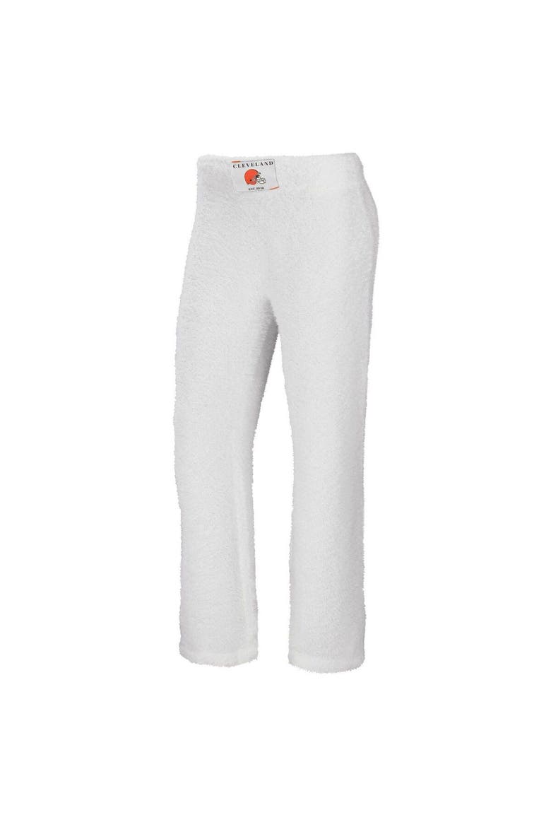 Women's WEAR by Erin Andrews Cream Cleveland Browns Cozy Scoop Neck Tank Top & Pants Sleep Set, Alternate, color, Cream
