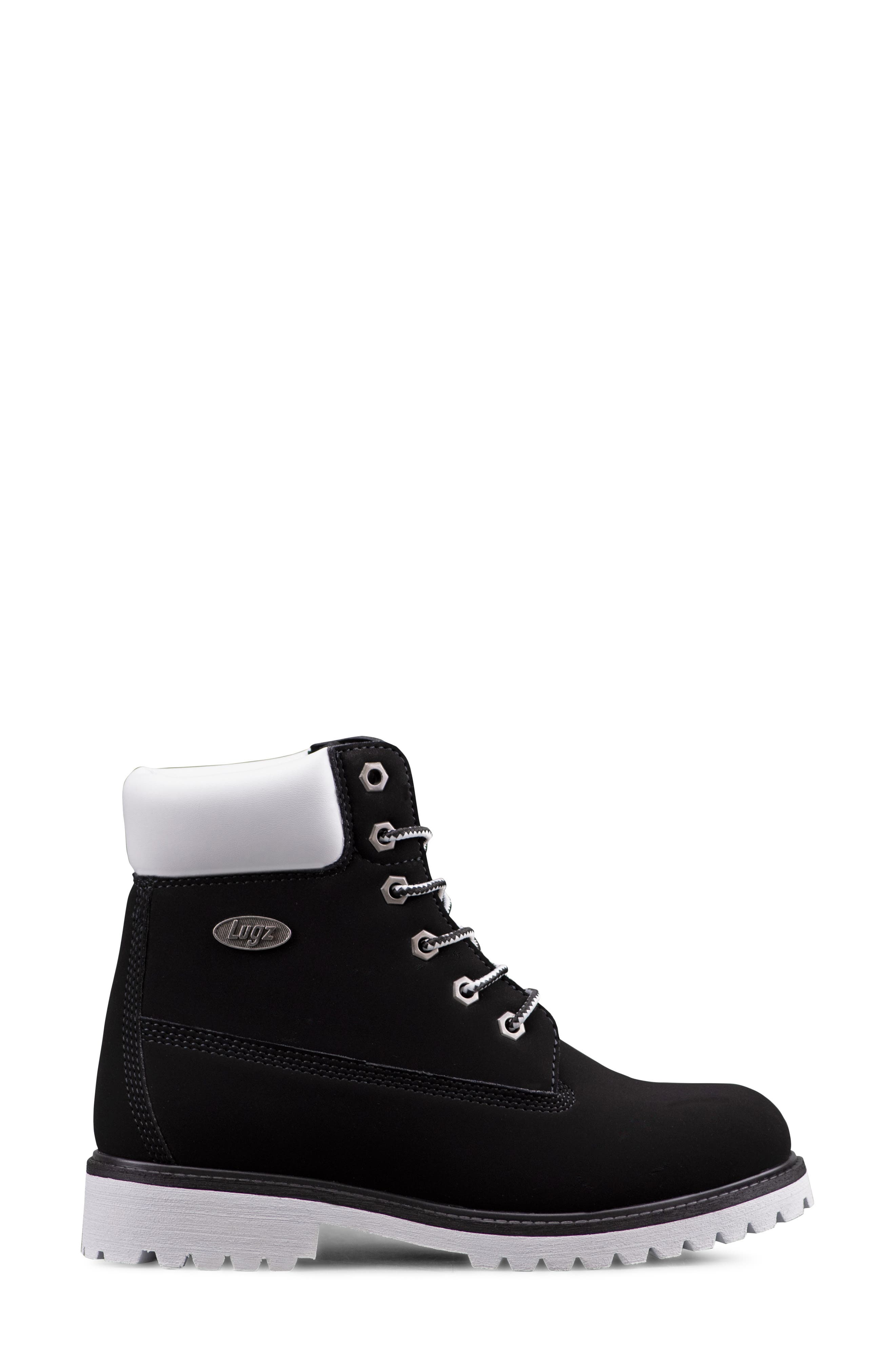 Convoy Faux Leather Bootie, Alternate, color, BLACK/WHITE