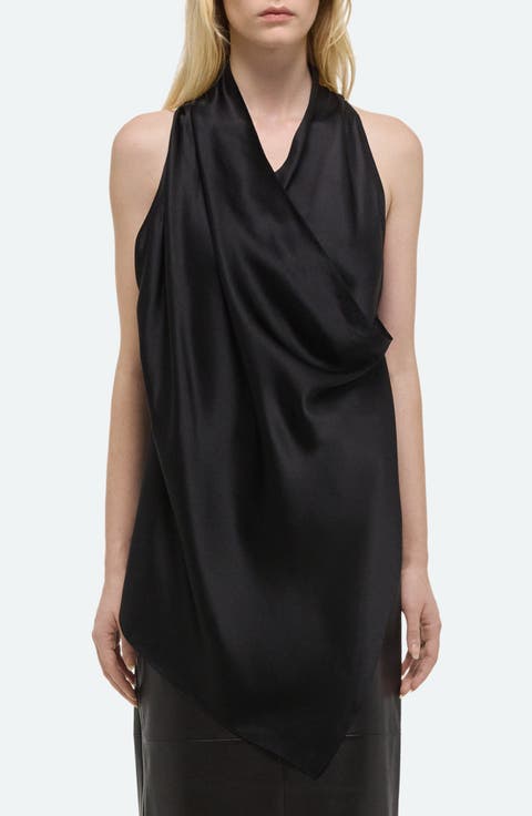 Drape Sleeveless Silk Top