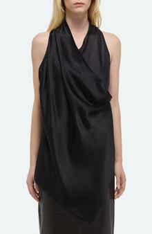 Drape Sleeveless Silk Top