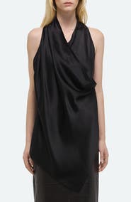 Helmut Lang Drape Sleeveless Silk Top