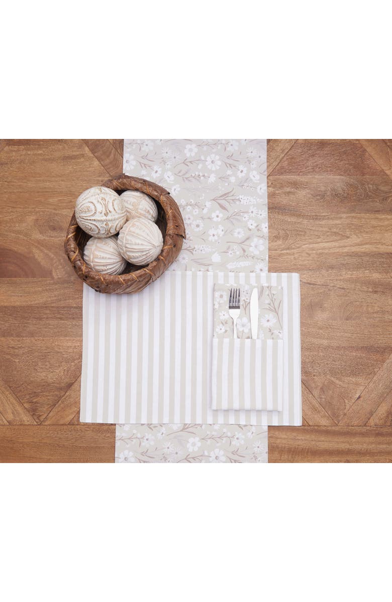 C&F Home Natural Botanical 100% Cotton Graphic Print Table Runner 14" x 72", Alternate, color, Brown