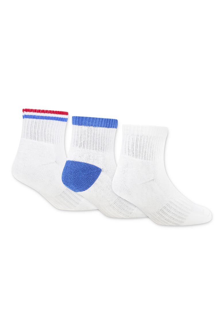 3-Pack Retro GFX Quarter Socks, Alternate, color, SAIL