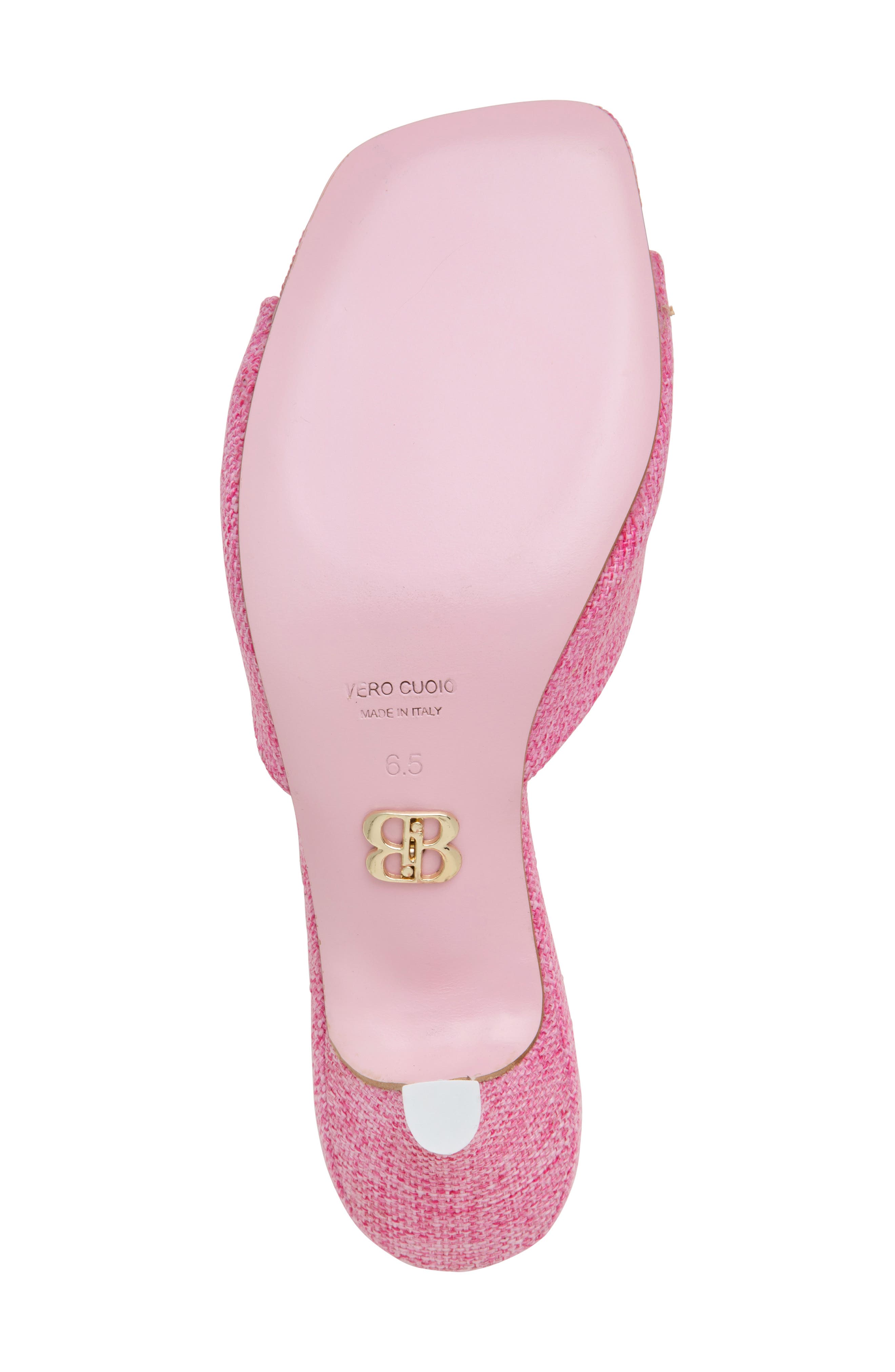 BEAUTIISOLES Eden Kitten Heel Slide Sandal, Alternate, color, Pink