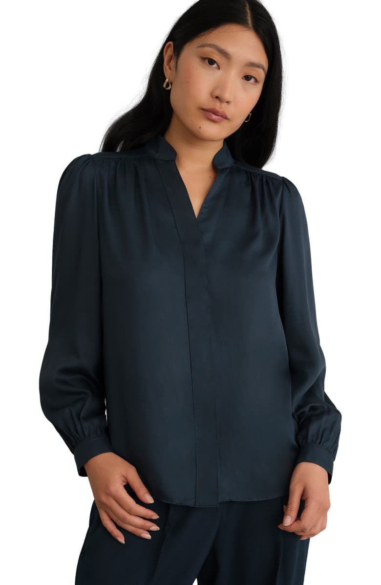 HOBBS LONDON Gwen Blouse, Main, color, Slate Blue