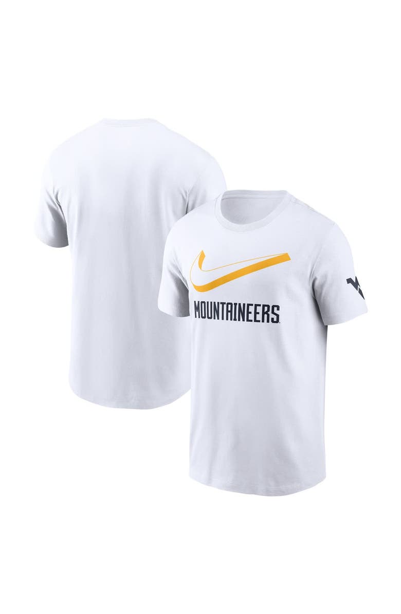 Nike Men's Nike White West Virginia Mountaineers Primetime 2-Hit Swoosh T-Shirt, Main, color, White