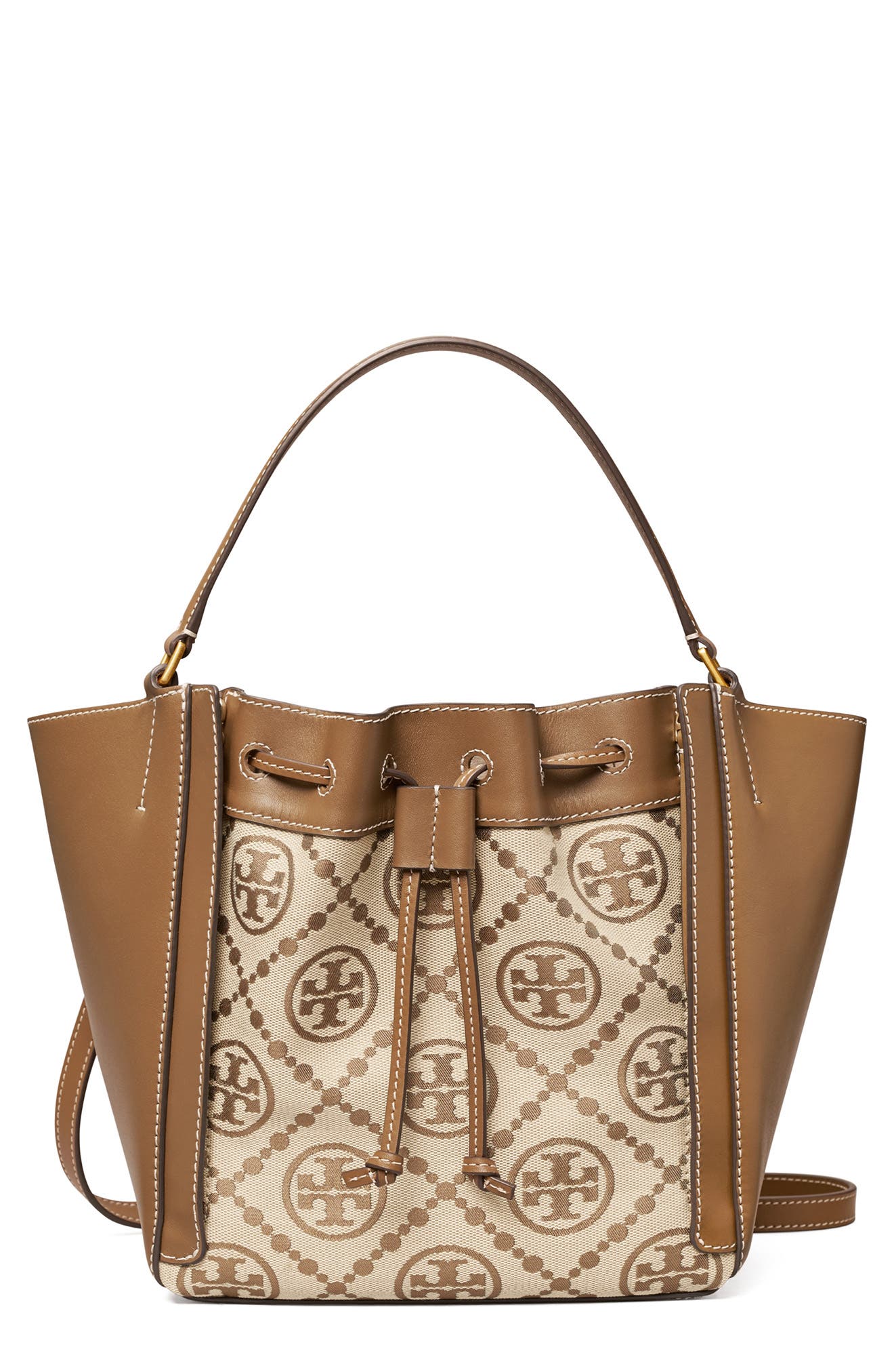 T Monogram McGraw Dragonfly Satchel, Main, color, ZDNU/HAZELNUT