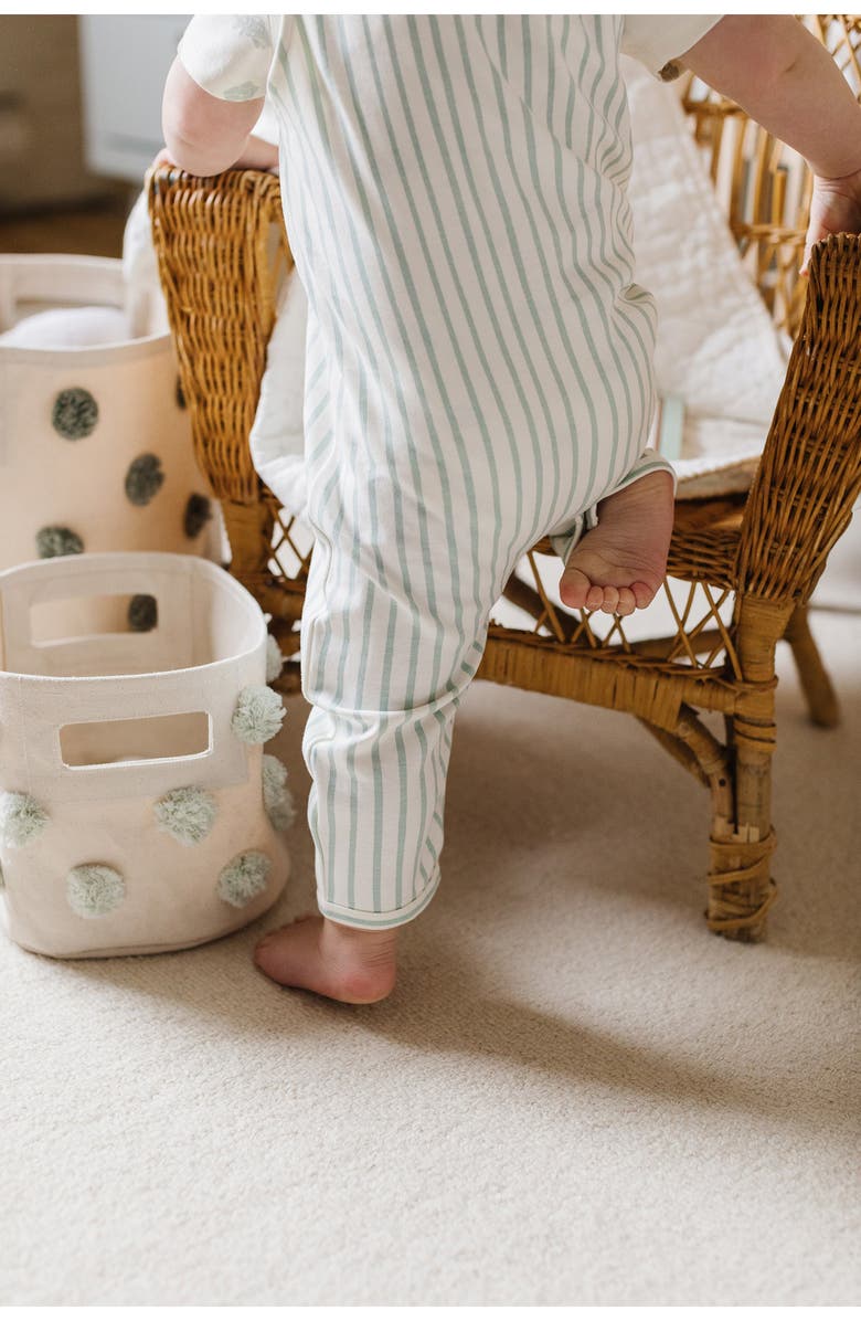 Pehr Stripe Organic Cotton Overalls, Alternate, color, 