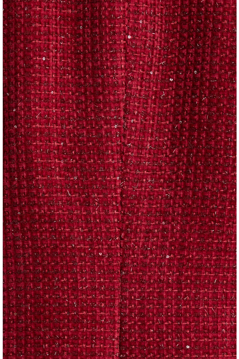 Sequin Faux Double Breasted Jacket, Alternate, color, TITIAN RED