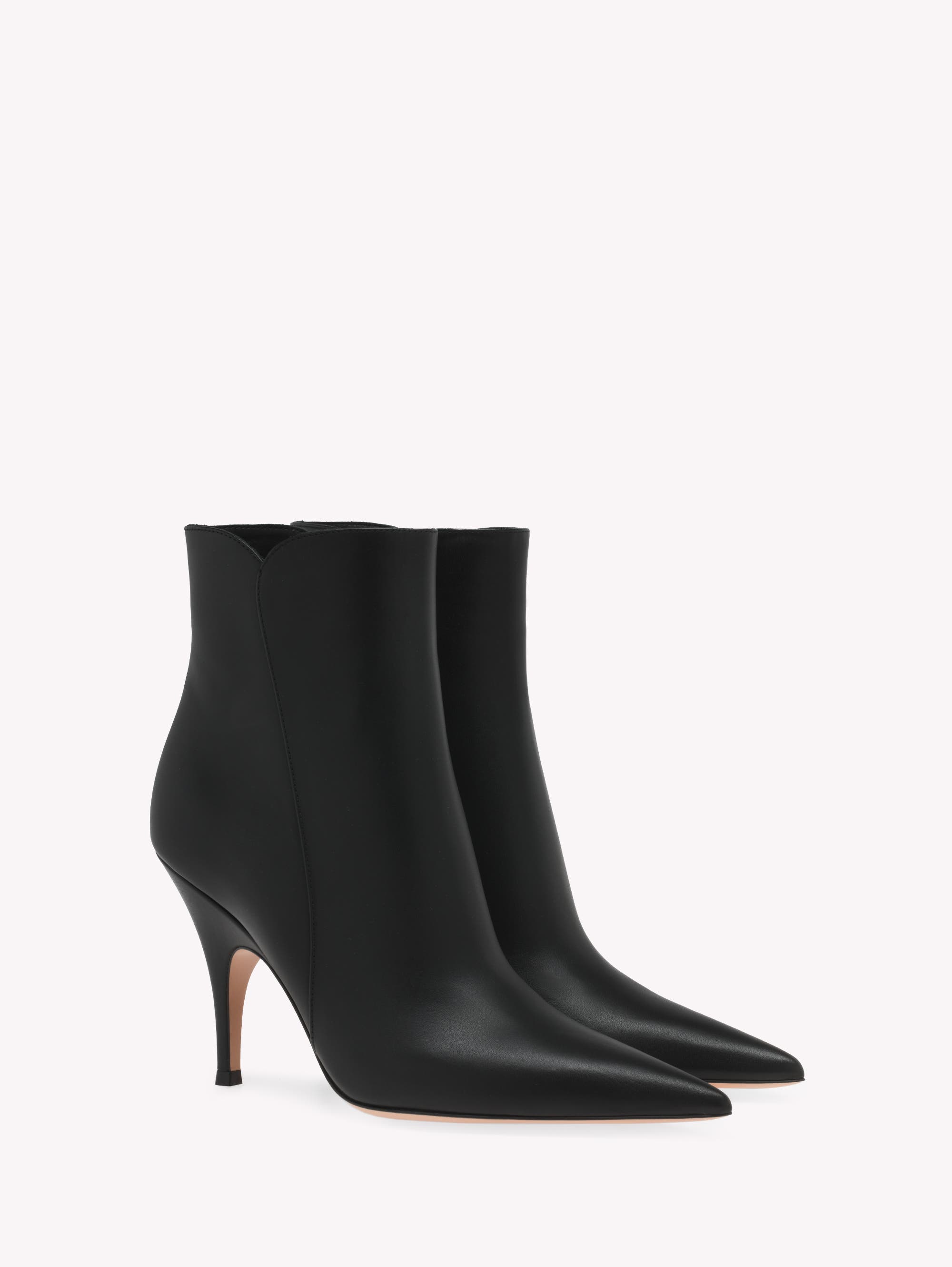 Gianvito Rossi Sofia Bootie, Alternate, color, Black Calf Leather