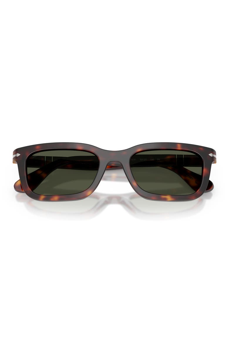 53mm Rectangular Sunglasses, Alternate, color, HAVANA / GREEN