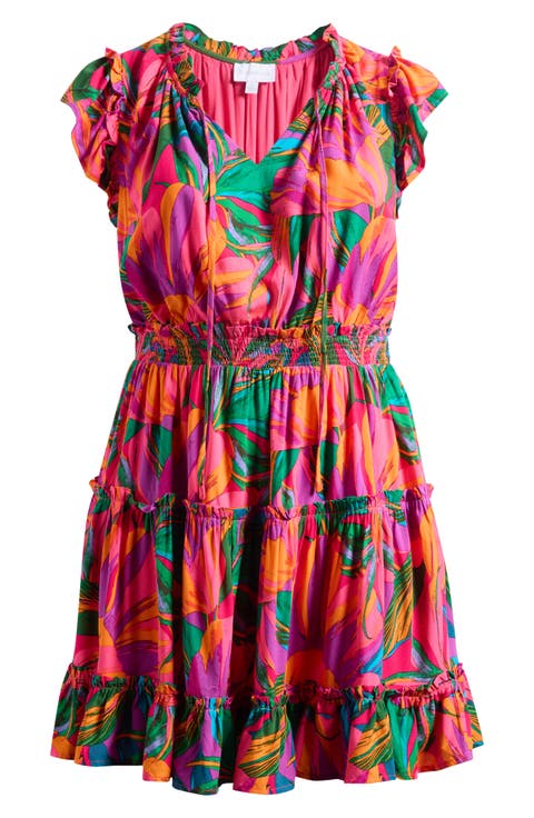 Beal Toledo Tropical Tiered Dress