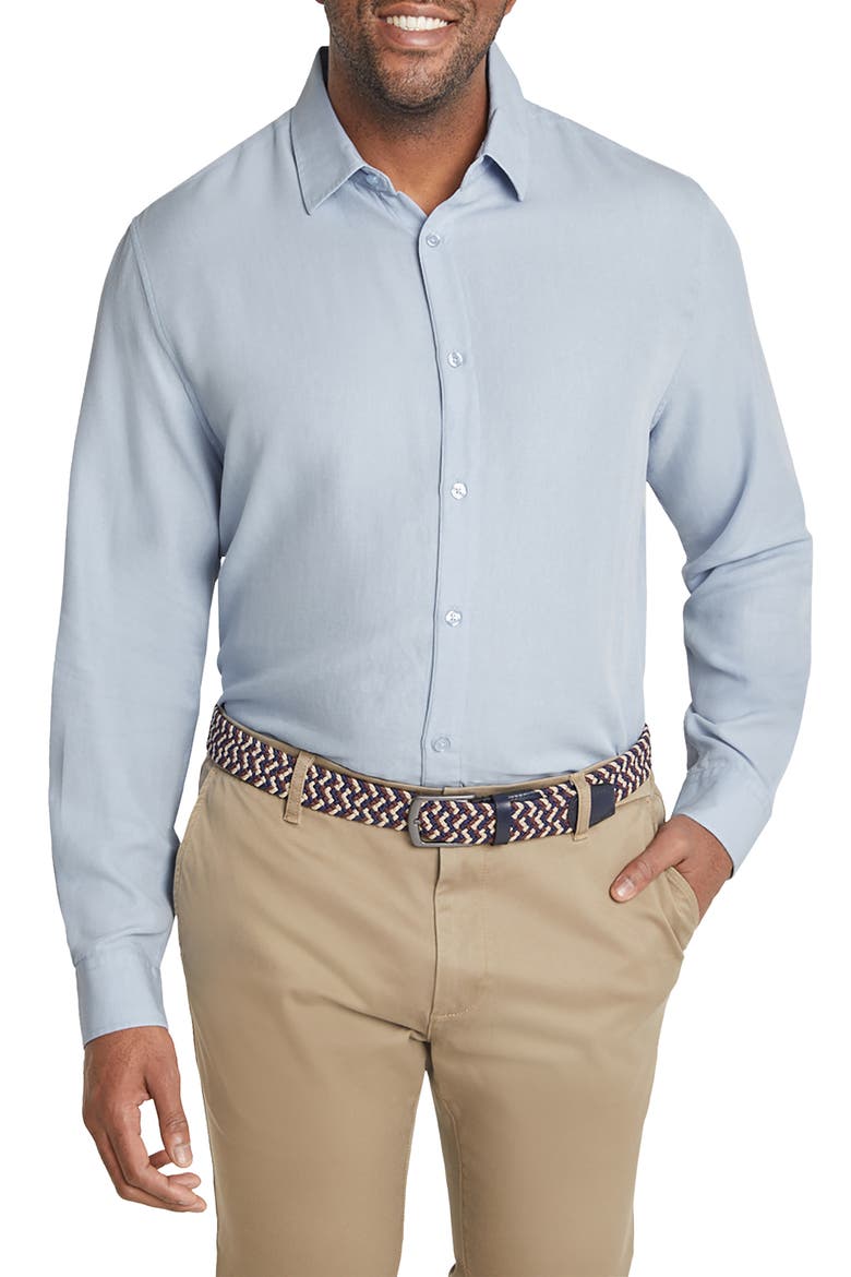 Smart Button-Up Shirt, Main, color, SKY