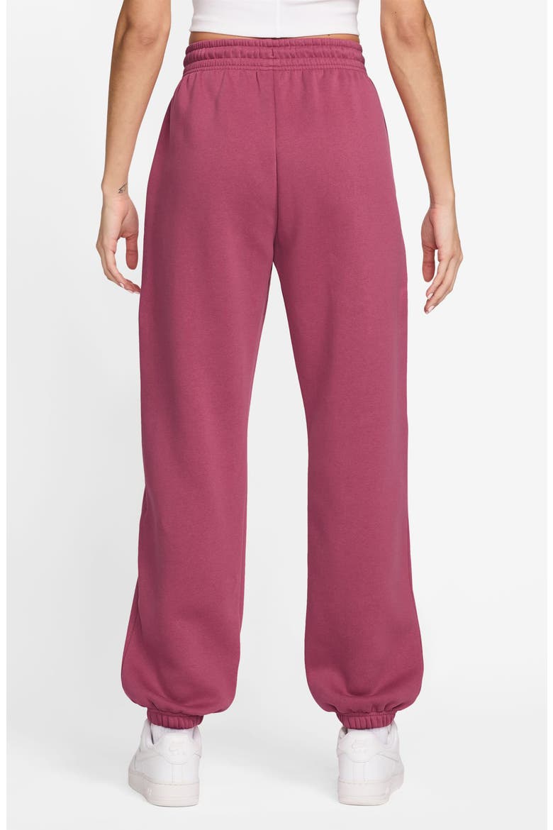Sportswear Phoenix Fleece High-Waisted Oversized Sweatpants, Alternate, color, SWEET BEET/ SAIL