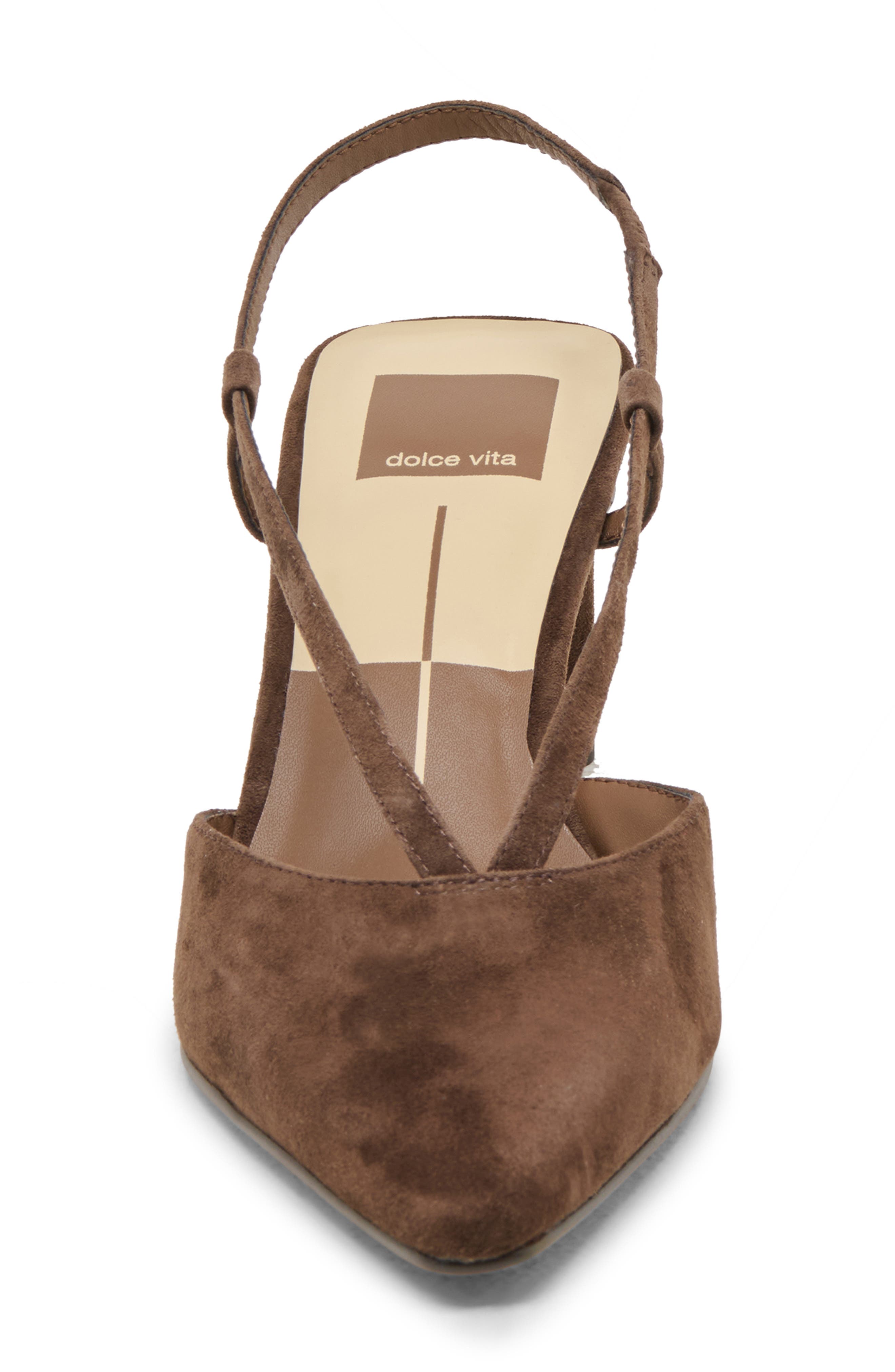 Dolce Vita Ginay Slingback Pump, Alternate, color, Dark Brown Suede