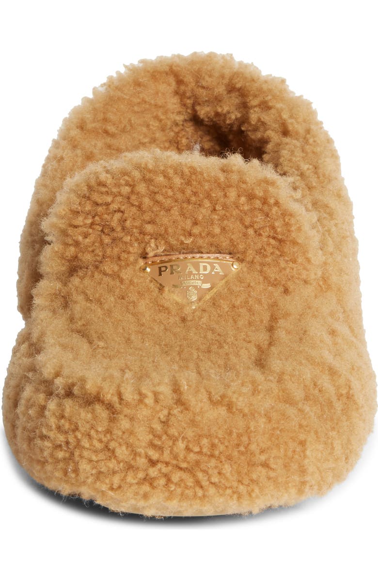 Prada Genuine Shearling Driving Shoe, Alternate, color,