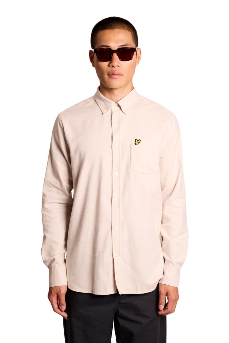 Long Sleeve Flannel Shirt, Alternate, color, Putty