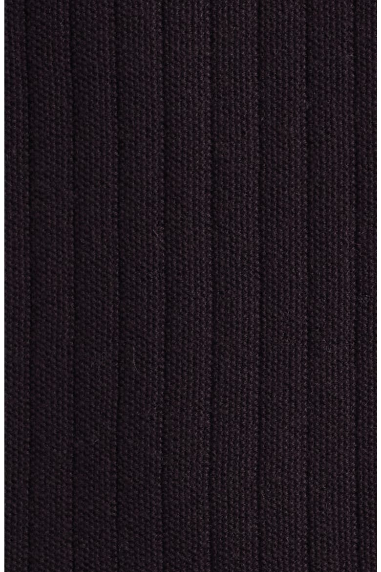 Short Sleeve Ribbed Cotton & Cashmere Polo Sweater, Alternate, color, BROWN LATTE