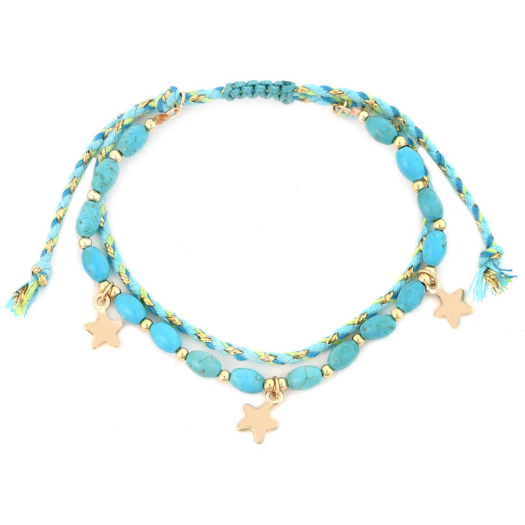 Panacea Turquoise Starfish Adjustable Bracelet In Blue