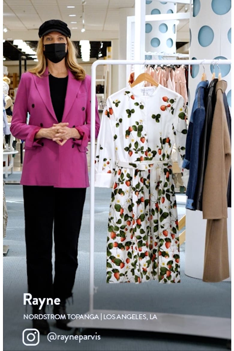 Strawberry Field Belted Cotton Poplin Shirtdress video