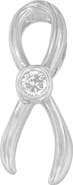 Haus of Brilliance Silver 1/10 cttw Diamond Ribbon Pendant Necklace