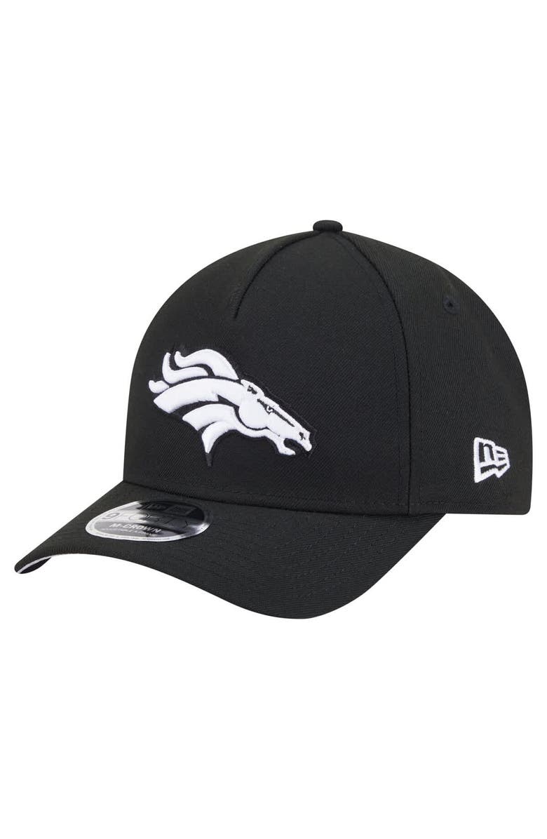 New Era Men's New Era Black Denver Broncos Team Collection 9FORTY M-Crown A-Frame Adjustable Hat, Main, color,
