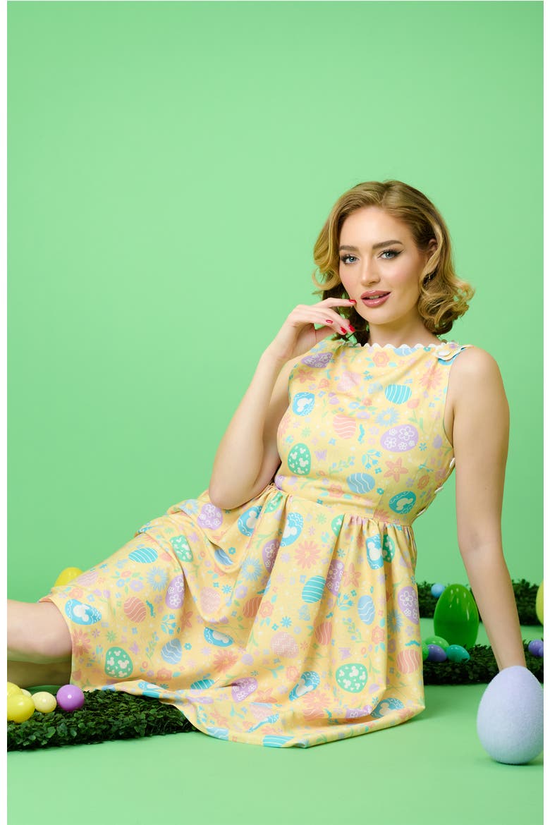 Livvie Swing Dress, Alternate, color, Yellow Egg Print