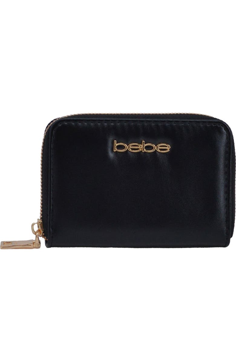 bebe Luca Satchel with Matching Wallet, Alternate, color, Black