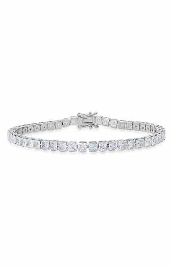 18k White Gold Plated Crystal Tennis Bracelet