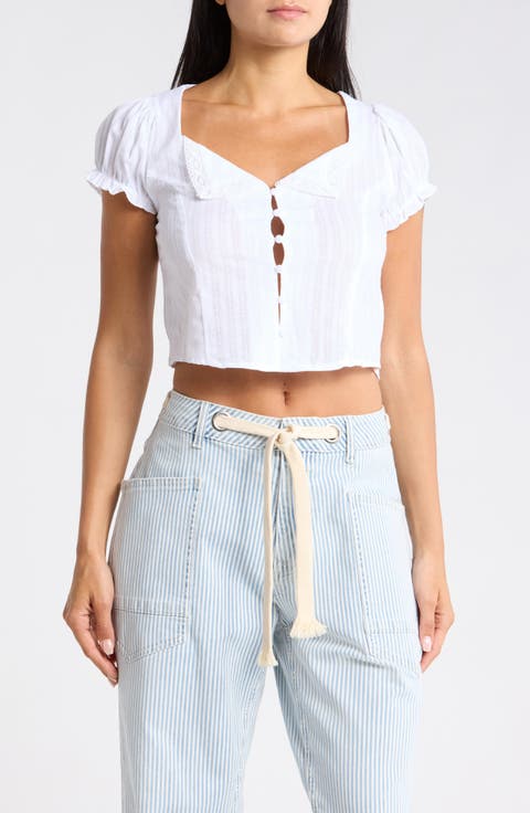 Textured Collar Top