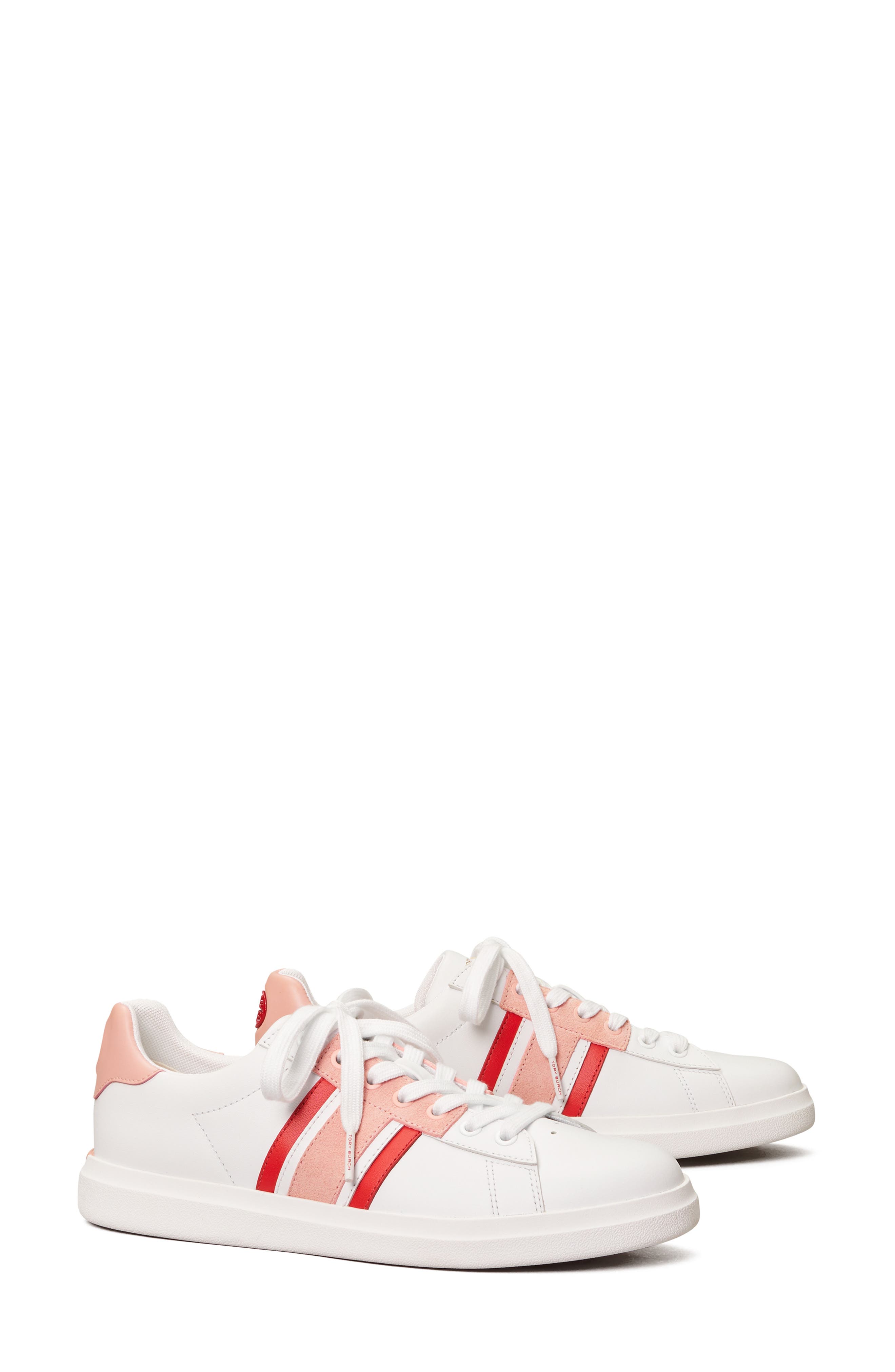 Howell Chevron Sneaker, Main, color, PINK STRIPE/ PINK